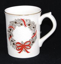 Otagiri CHRISTMAS WREATH Larry Stone Coffee Mug JAPAN